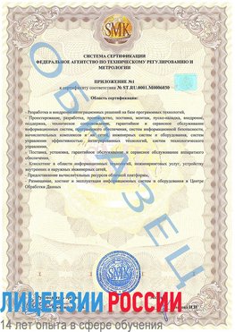 Образец сертификата соответствия (приложение) Нижнекамск Сертификат ISO 27001